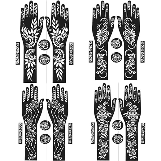 Mehndi Tattoo Sticker Full Hand Temporary Art