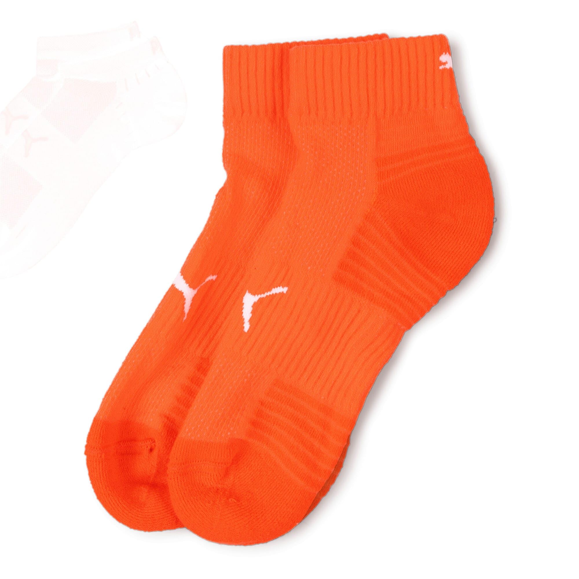 Puma Unisex Sport Cushioned Quarter Hosiery, Coral, 43/46, coral, 9-11