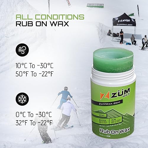 Miniatura 7 de Cera de esquí y snowboard universal, 2.5 oz, increíblemente rápido en todas las temperaturas, de ZUMWax