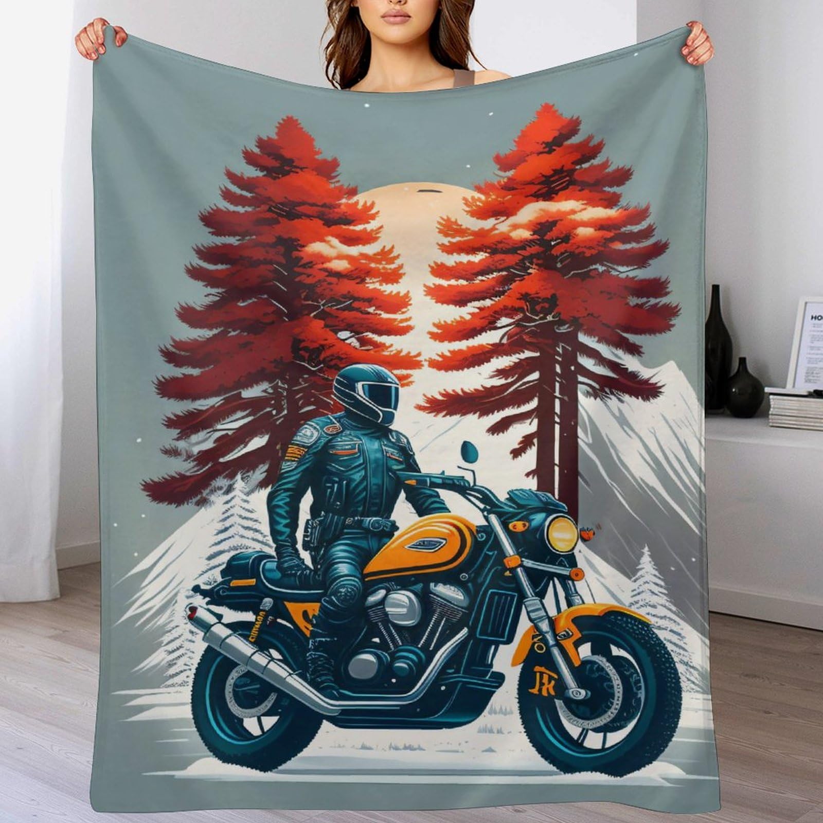 Manta de franela de motocicleta el regalo ideal para ninos y adultos en casa