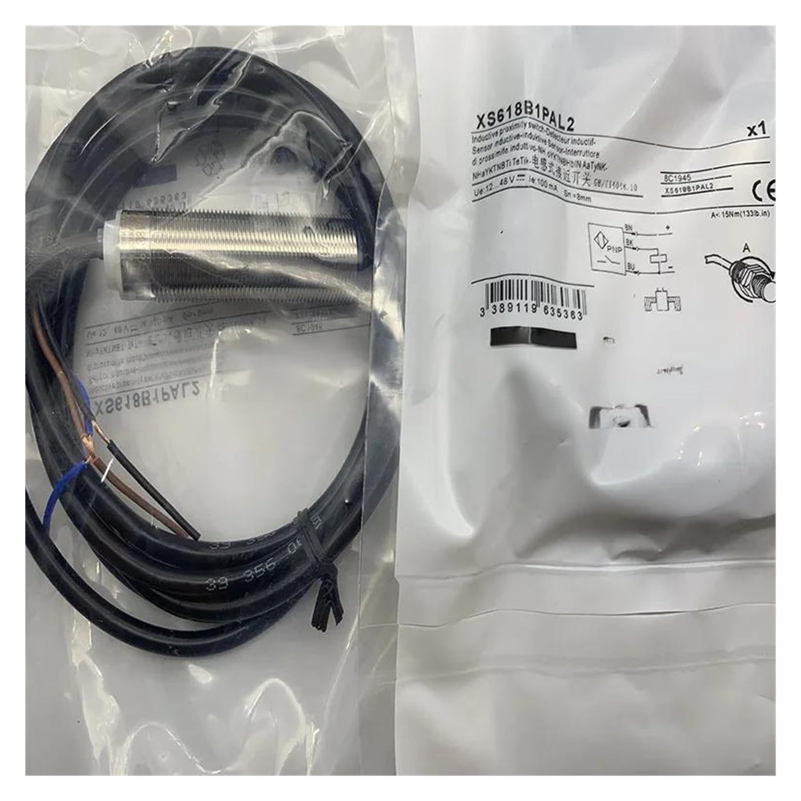 Capteur de proximité XS112BLNAL5C inductif pour automatisme industriel