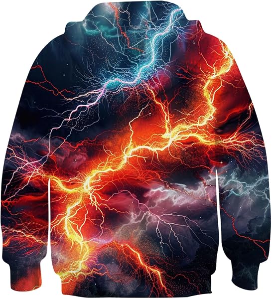 ALISISTER Hoodie Jungen 3D Lustig Gedruckt Kapuzenpullover Kinder Mädchen Langarm Pullover Sweatshirt Alter 4-16 - 3