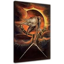 RAOMAAE Ancient of Days by William Blake Canvas Art, Wall Decor - Modern Bedroom Poster 20x30in, Framed