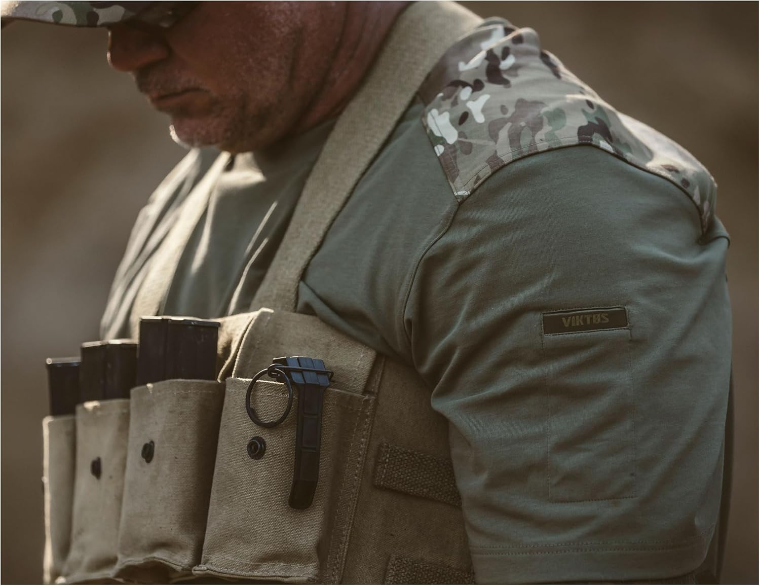 VIKTOS Men's Breathable Lightweight Soft Cotton/Polyester Casual Outdoor Short Sleeve Range Trainer Coolmax Tee Shirt