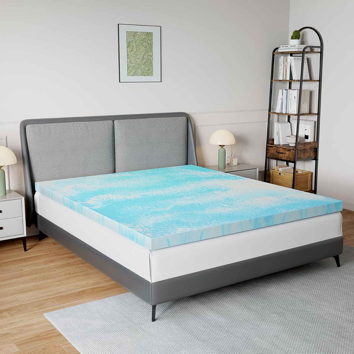 Novilla Mattress Topper Queen Size - 2 Inch Cooling Memory Foam Mattress Topper, Slow-Rebound Pressure Relief, Soft Comfort