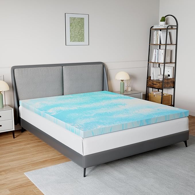 Novilla Mattress Topper Queen Size - 2 Inch Cooling Memory Foam Mattress Topper, Slow-Rebound Pressure Relief, Soft Comfort