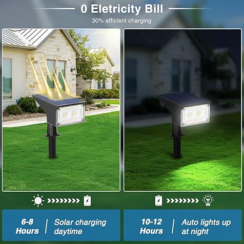 Miniatura 3 de ZJOJO Luces solares para exteriores, impermeables, IP65, 40 LED, 4 modos de iluminación, luces solares para jardín y patio, luces solares para