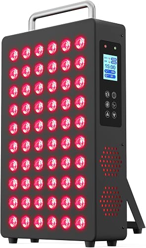 Red Light Therapy Panel for Body and Face - 660nm & 850nm Near Infrared LED Light Therapy Panel with Timer and Stand & Door Mount for Bedtime Rituals– Adjustable Intensity & Pulsing