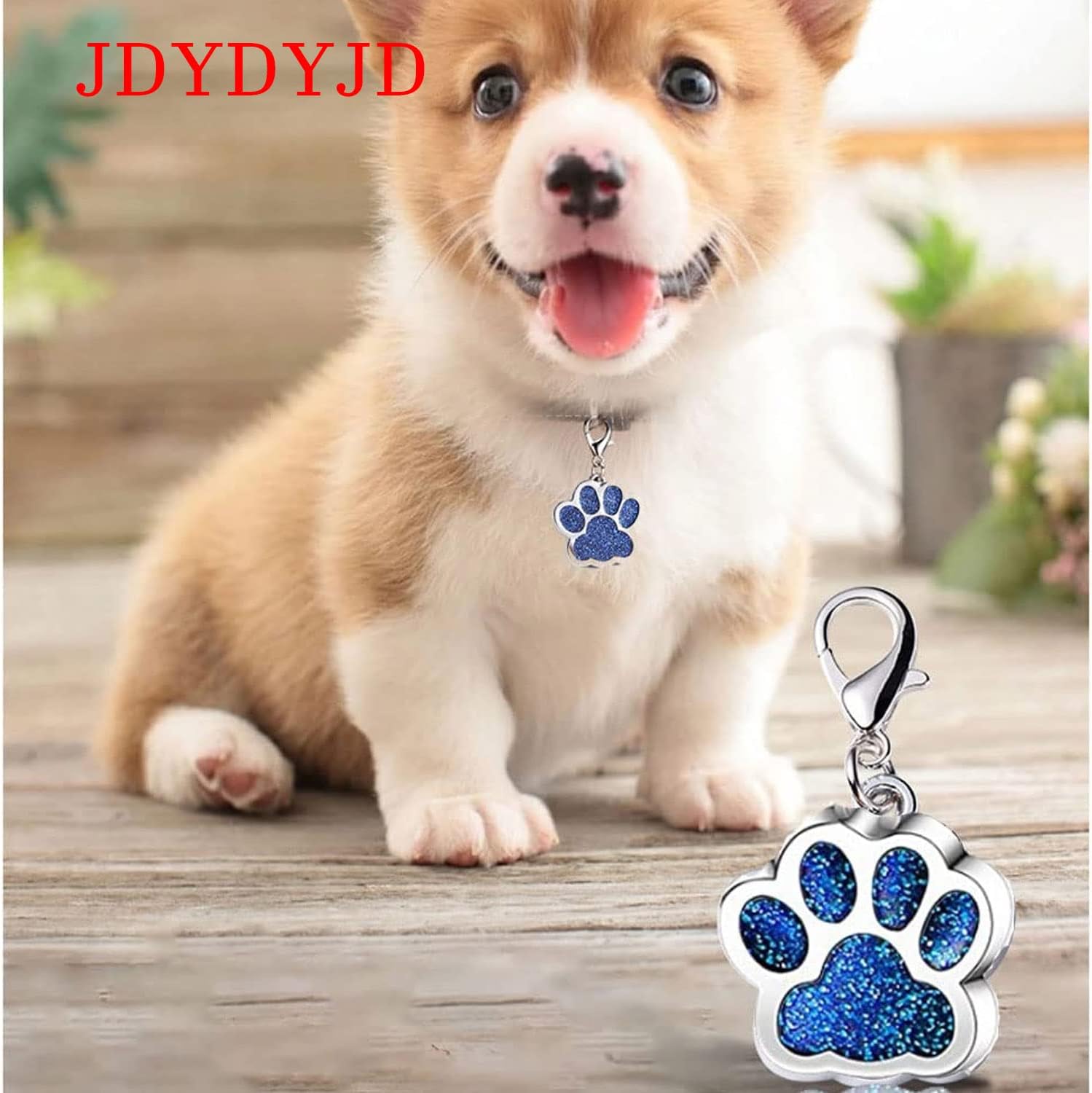 YJT Dog Cat Paw Print Charms Bear Puppy Kitten Footprint Pendants with Lobster Claw Clasp Zipper Pull Head for Key Chain Craft Jewelry Making - Image 2