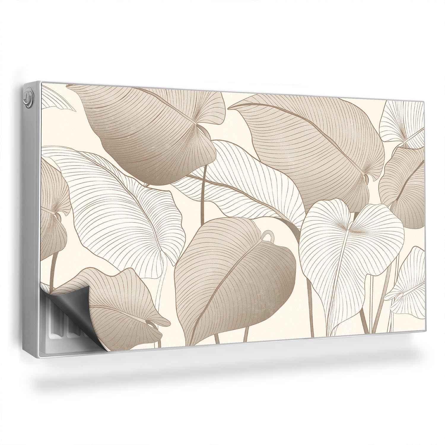 Cache radiateur facile à installer 110x60 couverture magnétique beige
