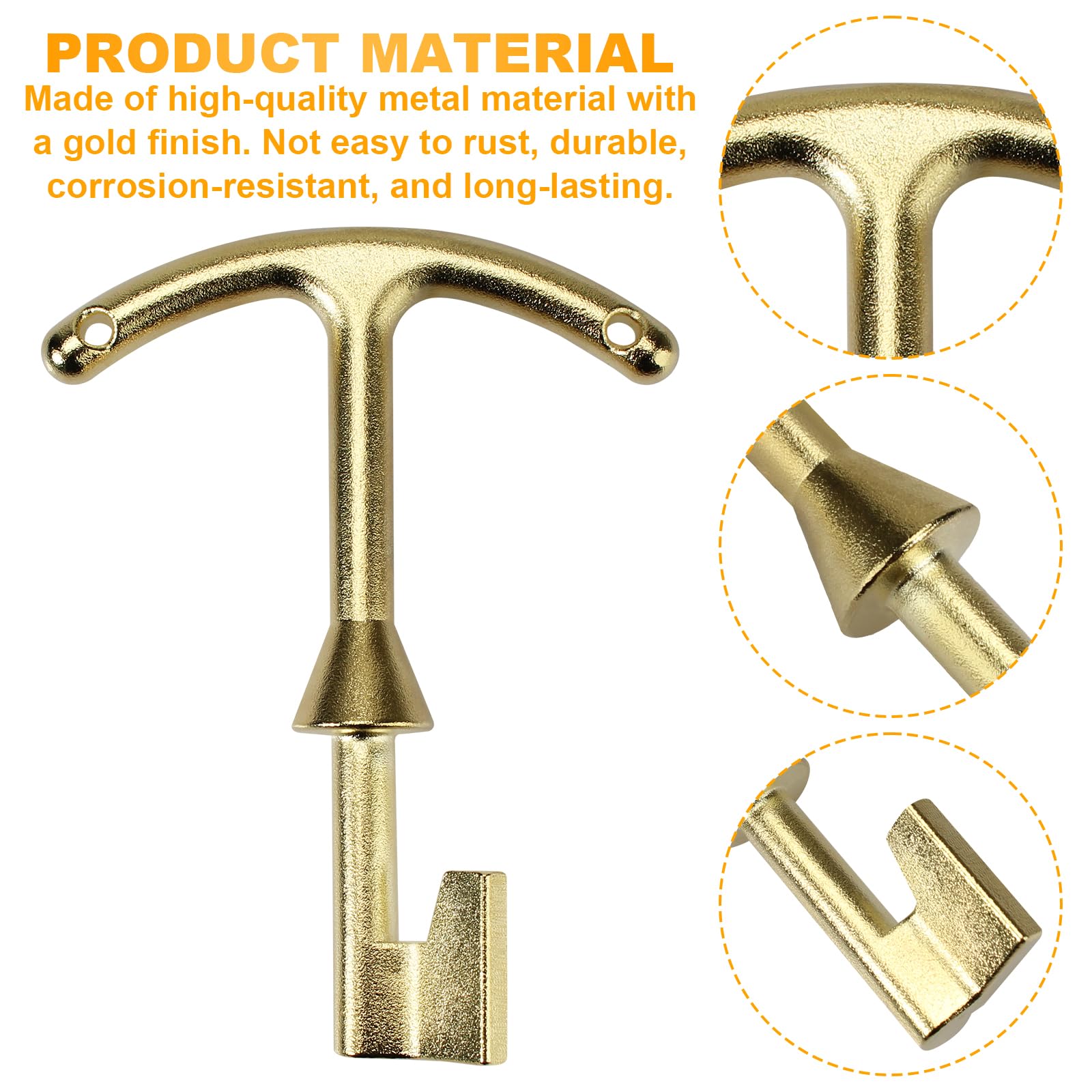 VIDABTE M07001 5.5Water Meter Box Key,Water Meter Cover