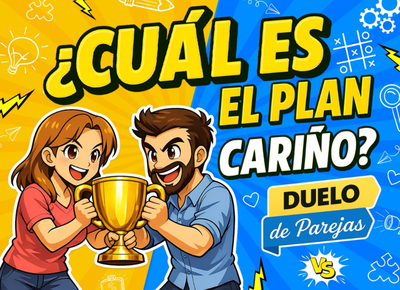 ¿Cuál es el Plan, Cariño? Duelo de Parejas: Retos y juegos para vivir momentos únicos y divertidos. Regalo para aniversario y San Valentín