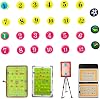 27 Pieces Player Magnets with Number, Premium Magnetic Tactic Board Accessories - Set of 27 Numbered Gel Magnets Pitch for Sports Soccer, Football, Basketball, Baseball, and Hockey Coaches