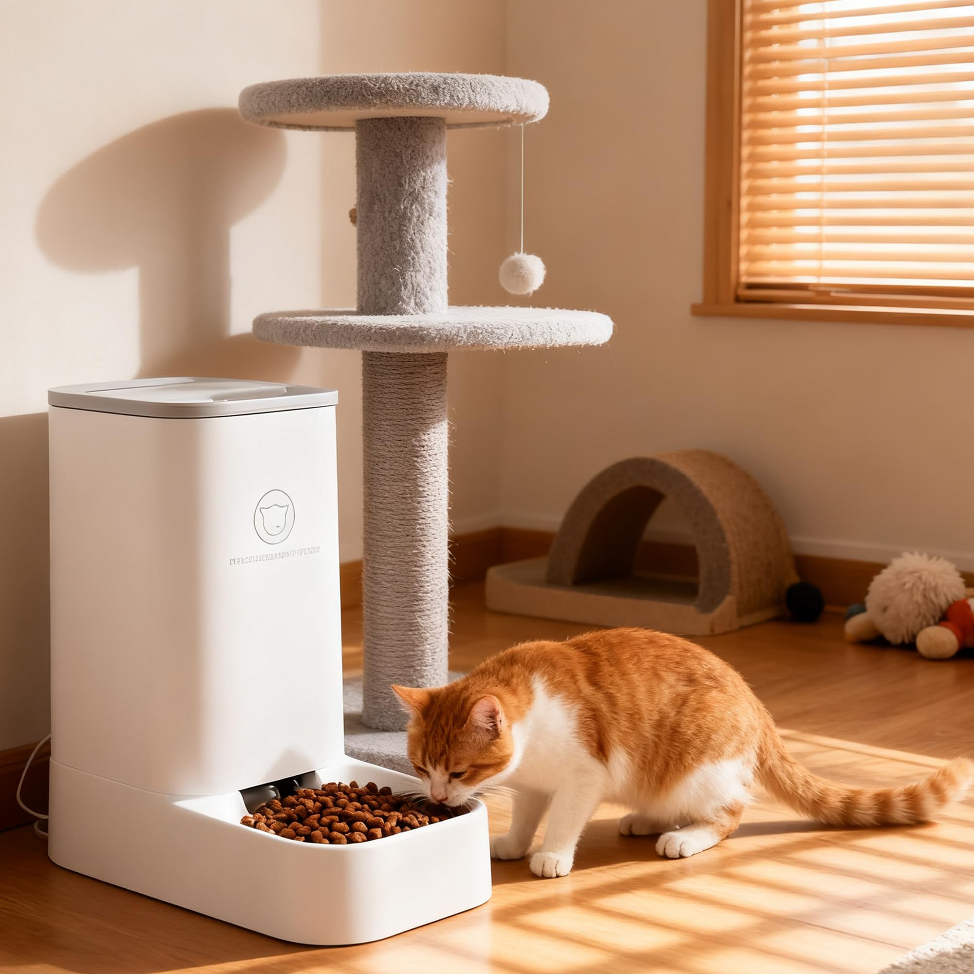 WYFCR Mangeoire Automatique pour Chat et Chiot, mangeoire Intelligente pour Animaux de Compagnie pour Petits Animaux, Couvre Une superficie de 0045 m², Design Amovible, Facile à Nettoyer