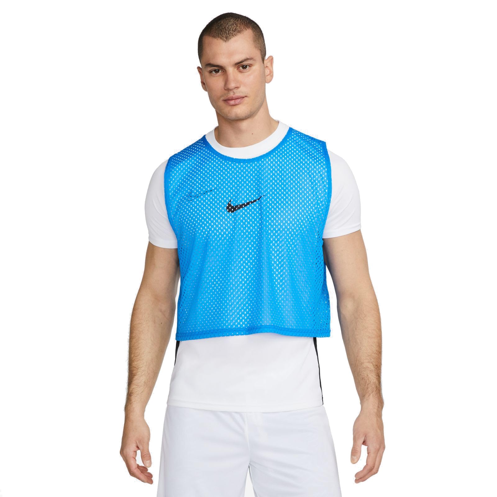 NIKE DV7425-406 U NK DF PARK20BIB T-shirt Unisex PHOTO BLUE/BLACK Size S