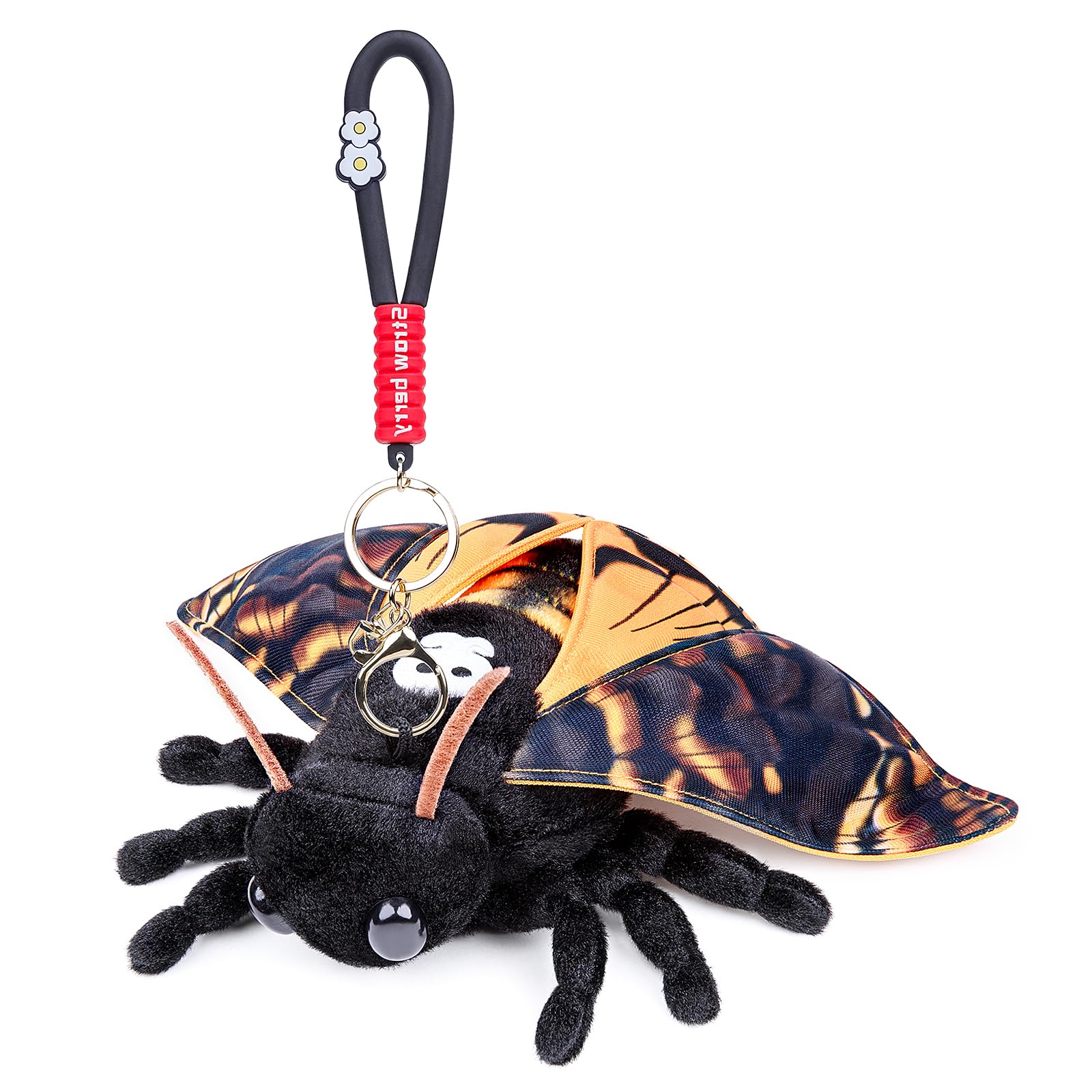 Little Deaths-Head Hawkmoth Plush Toy - Realistic Deaths-Head Hawkmoths Stuffed Animal Keychain Toys Cute Plushie Figure as Gift