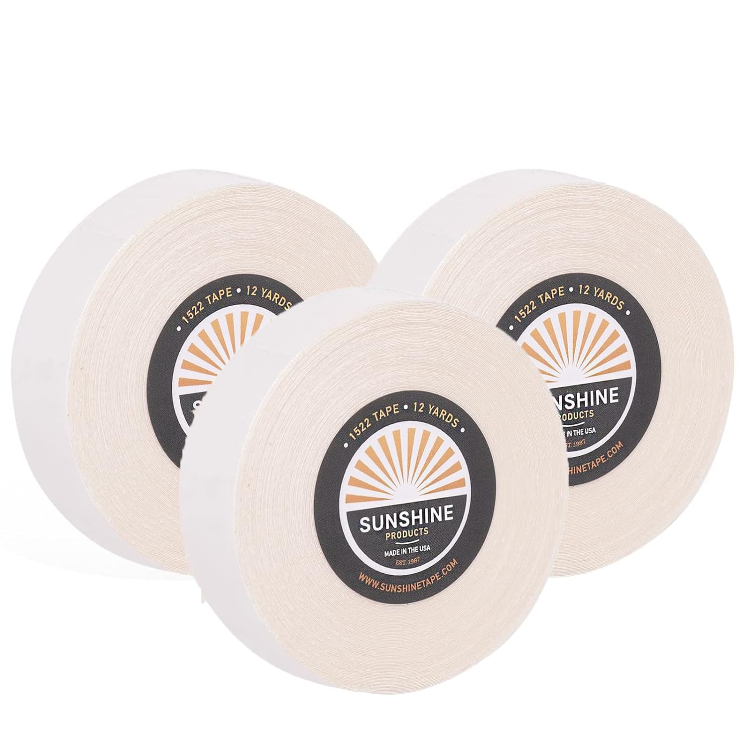 3 Pack - 1522 3M Wig Tape Roll (1/2" x 3 Yards), Premium Hair Replacement Adhesive, Doublesided Transparent Tape