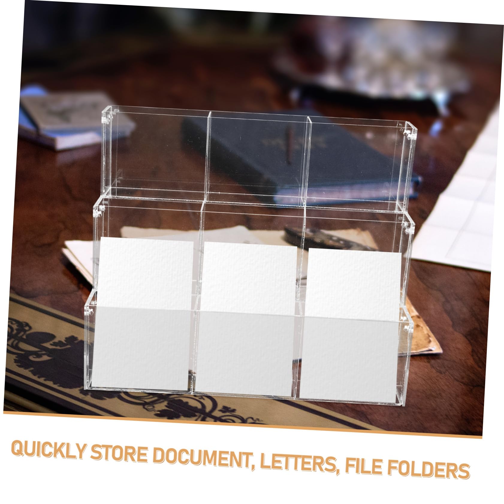 Cabilock Portafolletos de Acrílico Transparente para Oficina y Tienda