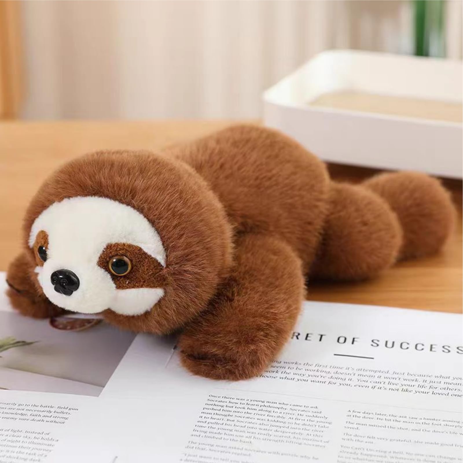 OUKEYI Weighted Stuffed Animals Sloth Plushies, Weighted Sloth Plush, Soft Pillow Toy for Kids Adults Christmas & Valentines Gift 35cm