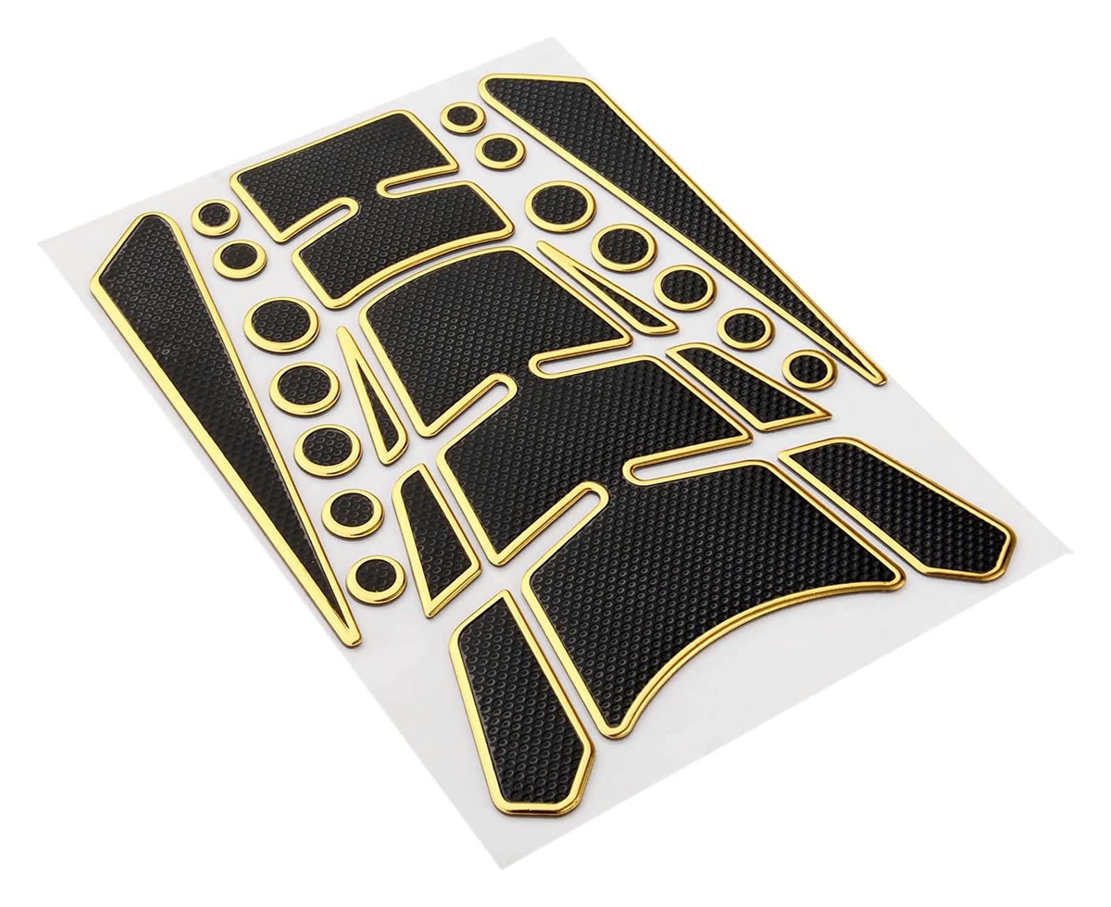 Paraserbatoio moto, Decalcomania del cuscino del serbatoio del serbatoio del carburante del gas 3D Compatible with Hon-da Ya-maha SU-ZUKI Kawasaki Golden Golden