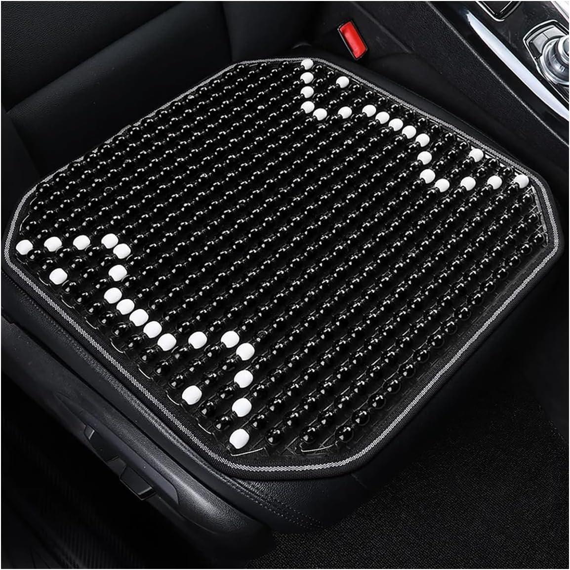 ECYC Ltd 1 Pcs Wooden Bead Car Seat Cushion Wood Beaded Office Chair Seat Cushion Summer Cooling Wooden Bead Chair Cushion Cover for Cars, Truck, Office Chair, Home Chair, 19.68" x 19.68"