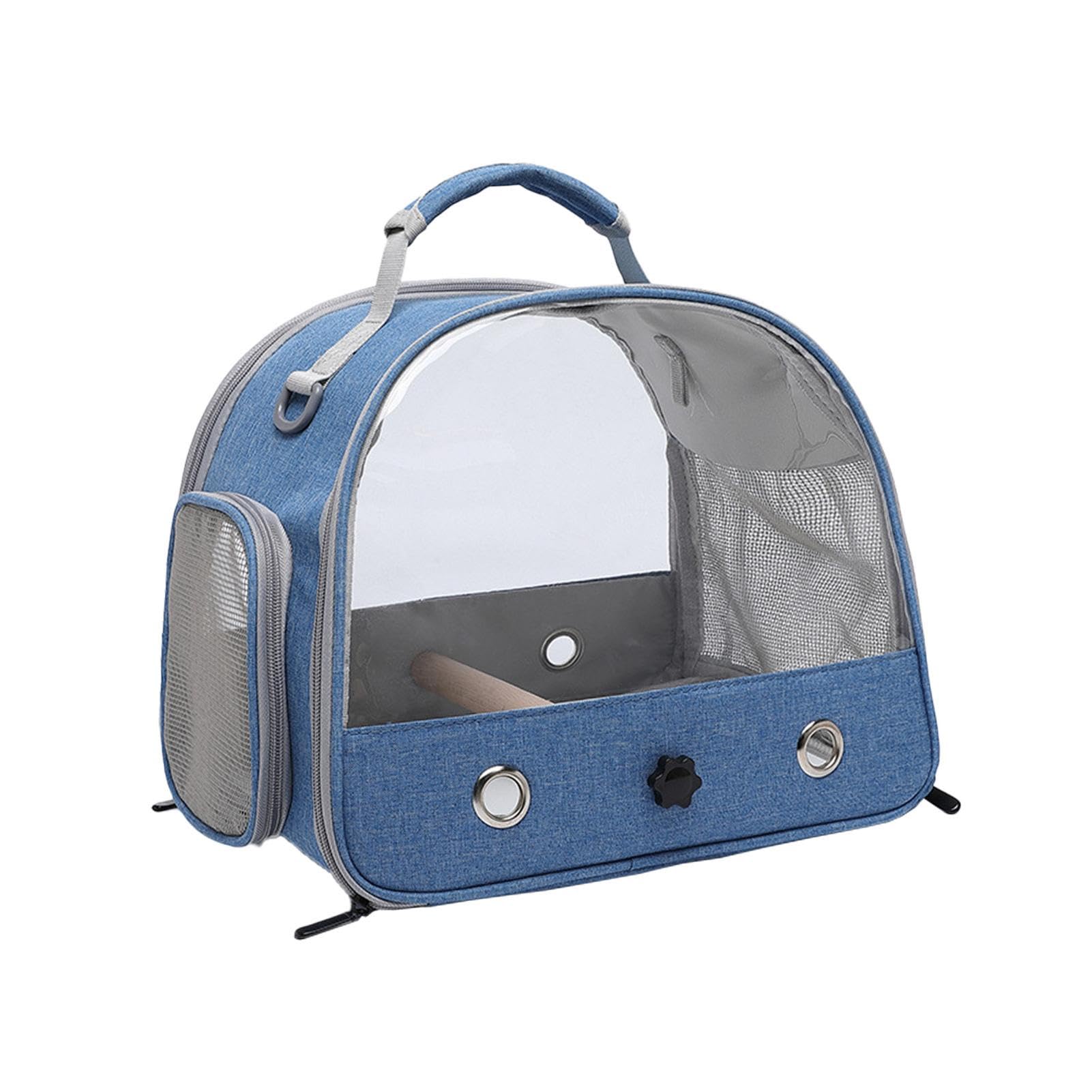 Travel Bird Carrier - 30x24x26cm Parrot Travel Cage, Large Comfortable Bird Backpack | Foldable Bird Travel Carrier with Perch, Breathable Parrot hand bag for Budgie Cockatiel Parakeets and Small Pets
