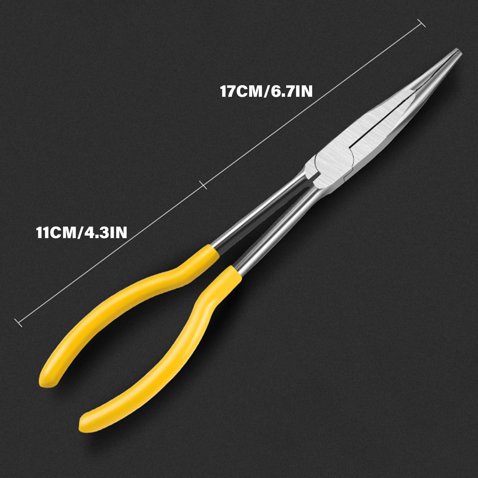 Pinze A Becchi Lunghi Da 11 Pollici In Acciaio Da 6 Con Comoda Impugnatura Ergonomica Per Attività Meccaniche Elettriche Set Strumenti
