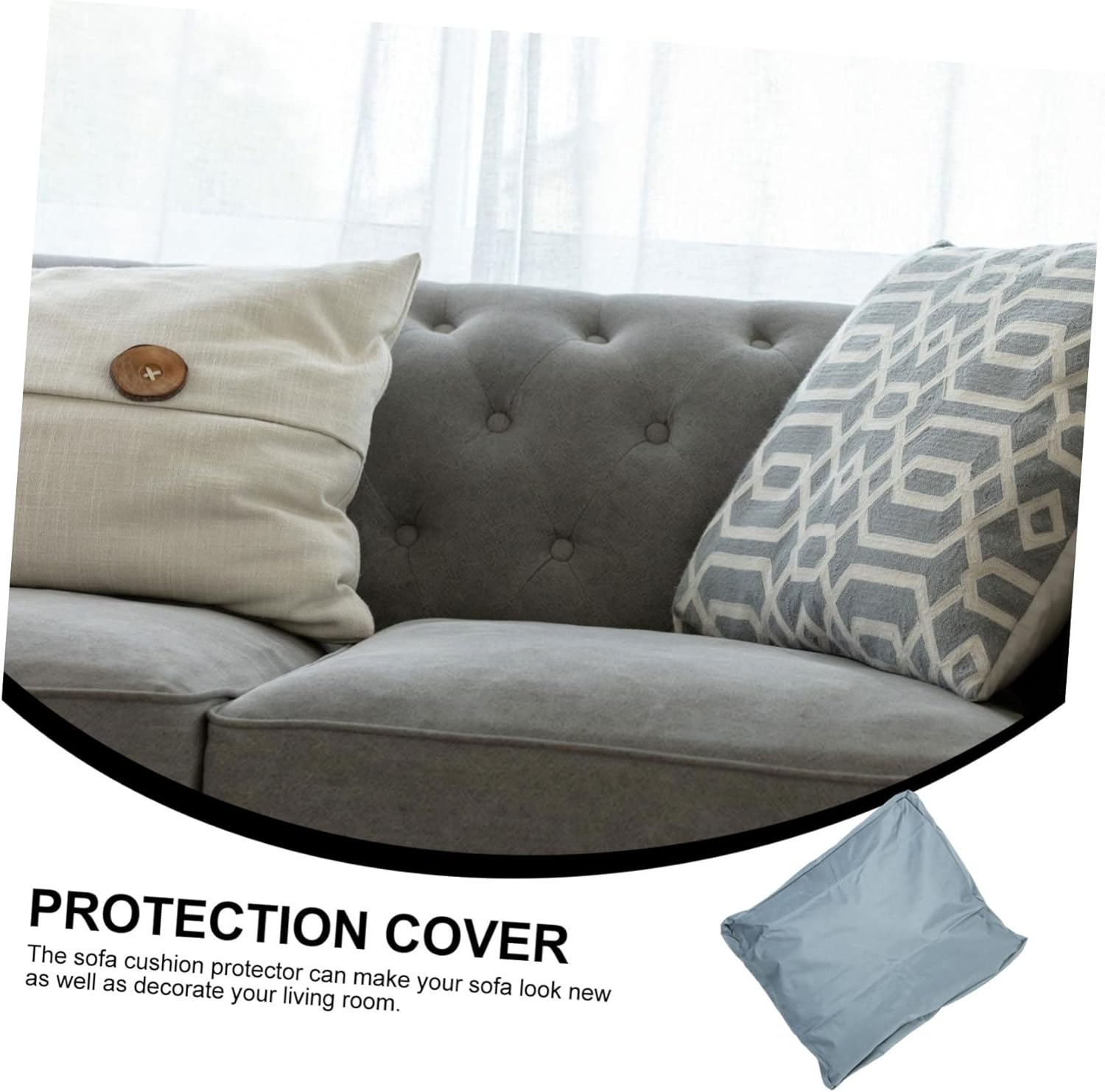 POPETPOP Oxford Cloth Cushion Cover for Furniture Stylish Replacement Cover for Outdoor and Indoor Seats Options Protector for Home