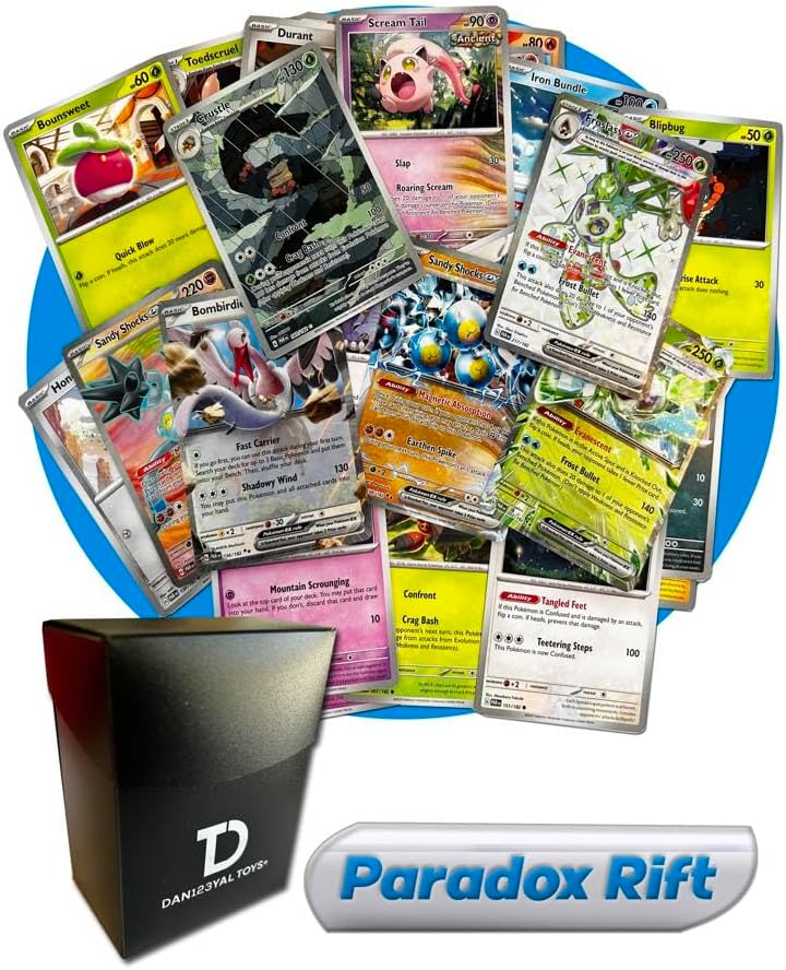 Pokemon Paradox Rift TCG Bundle - 30 Random Cards + Guaranteed Ultra Rare & Deck Box