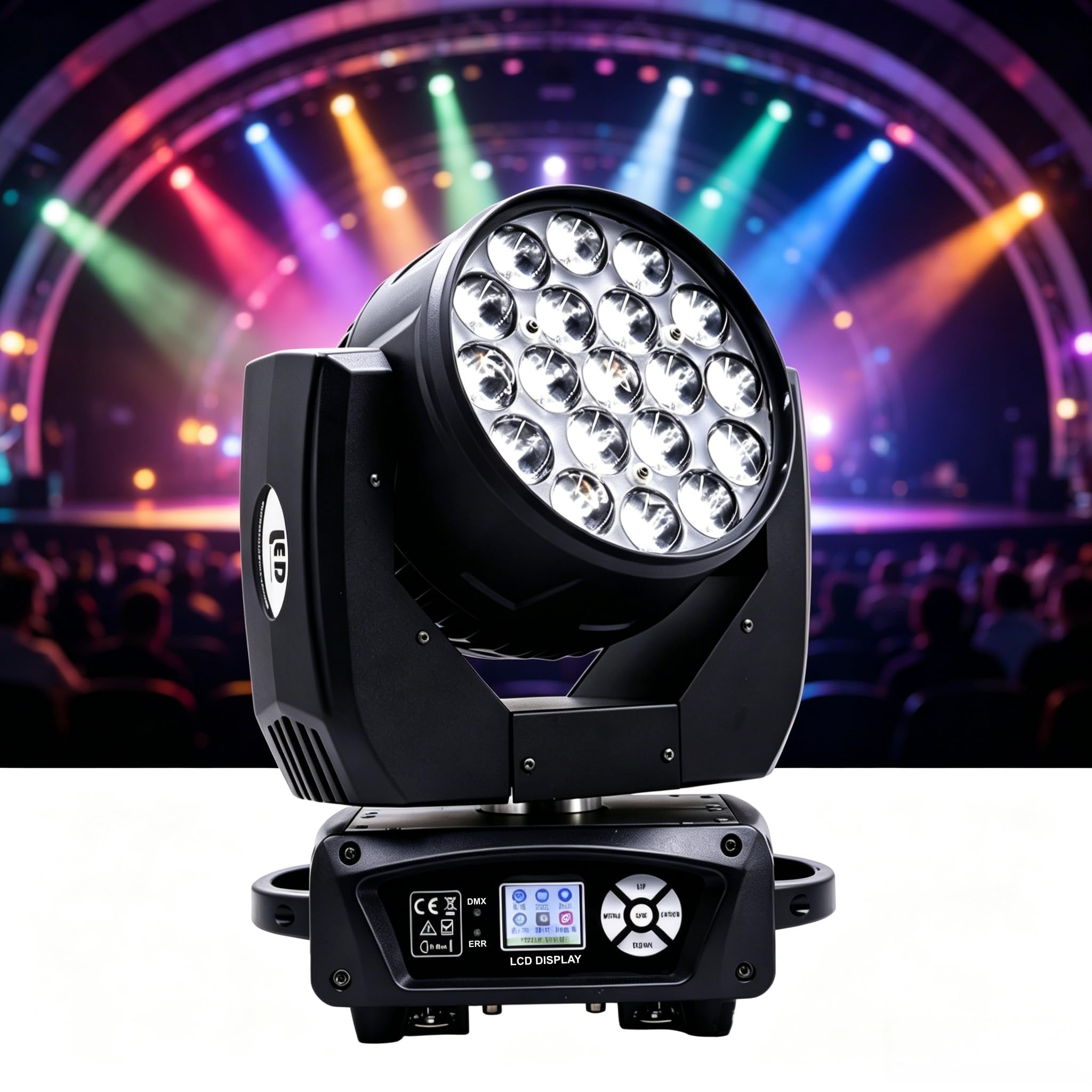 Amazon.com: JCYWFLODY 19x15W Moving Head Light for Stage Lighting