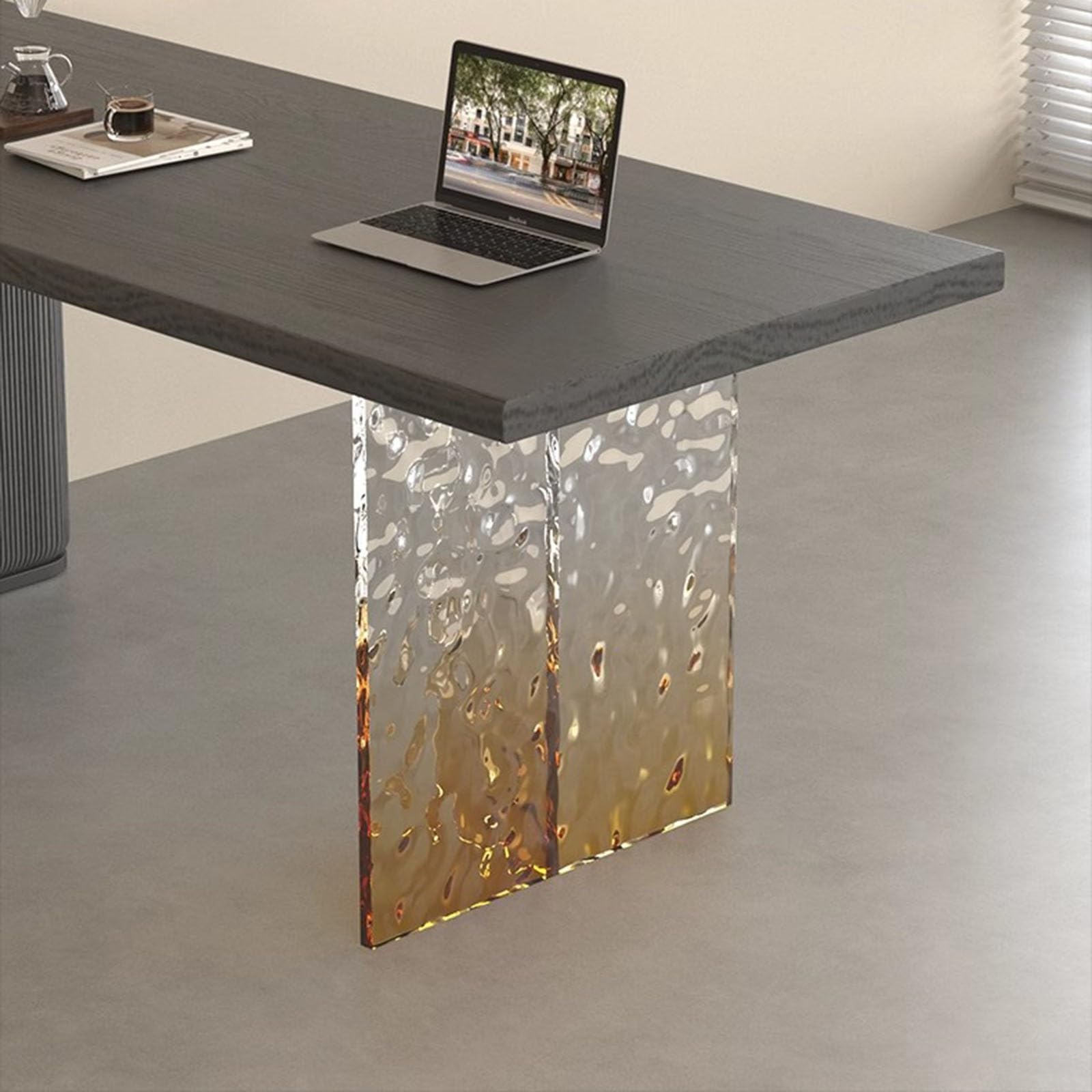 Pieds de table acrylique orange 70x70 pour banc table basse chaise