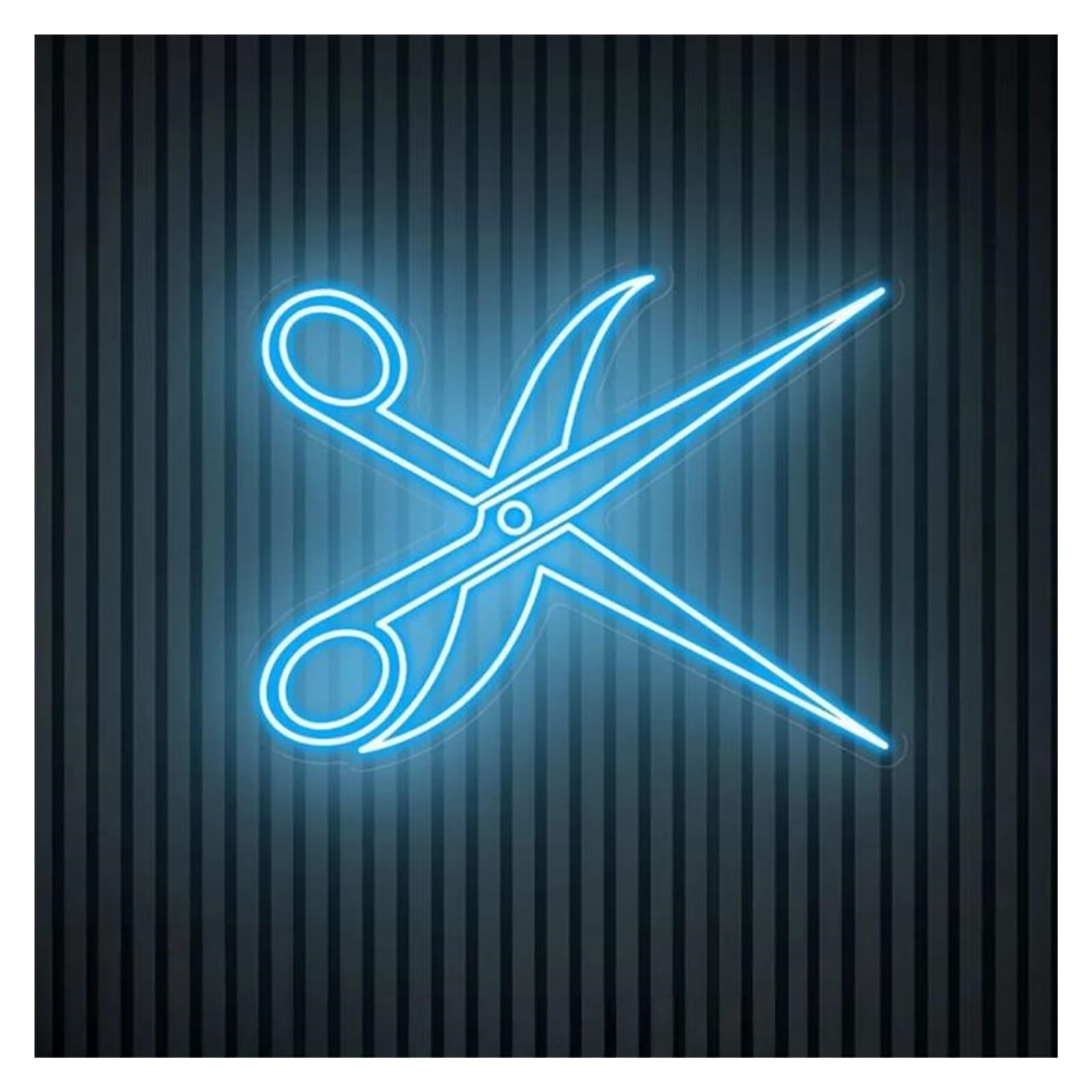 Shouxi D Sign Lamp Scissors Neon Sign Scissors Light Barber Shop Logo Neon Sign For Business Welcome Ligts Neon 50Cm(D)