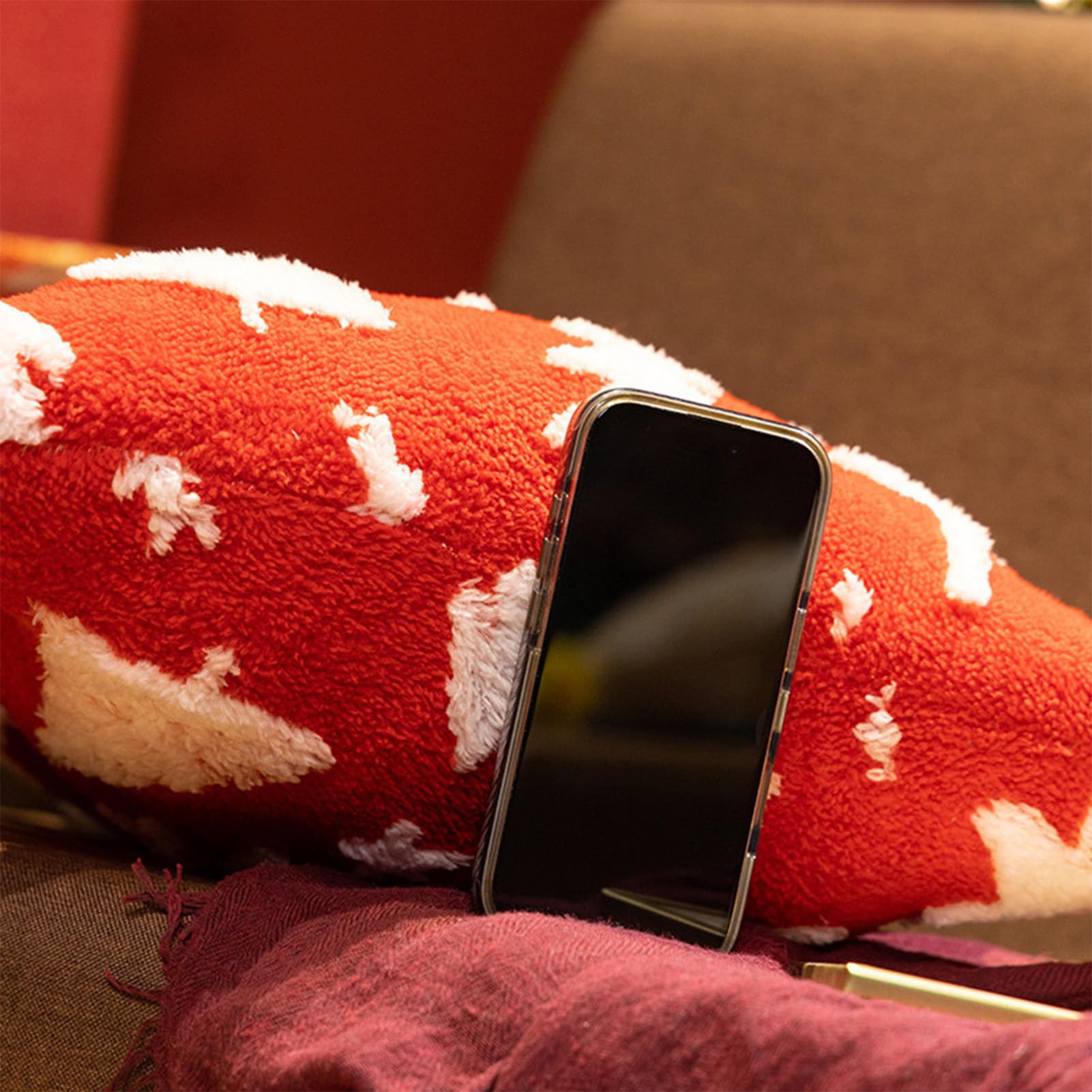 Knowlife Cojín Mullido Navidad Relleno Decoración | Almohadillas De | Peluche con Silueta De Árbol,Cojín Suave Decoración Boho para Dormitorio Sala Sofá Cama,Otoño Halloween Hogar Habitación