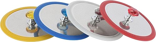 Miniatura 1 de Cubiertas de lujo para copas de vino de acero inoxidable para mantener alejados a los insectos. Juego de 4 fundas para bebidas al aire libre sin