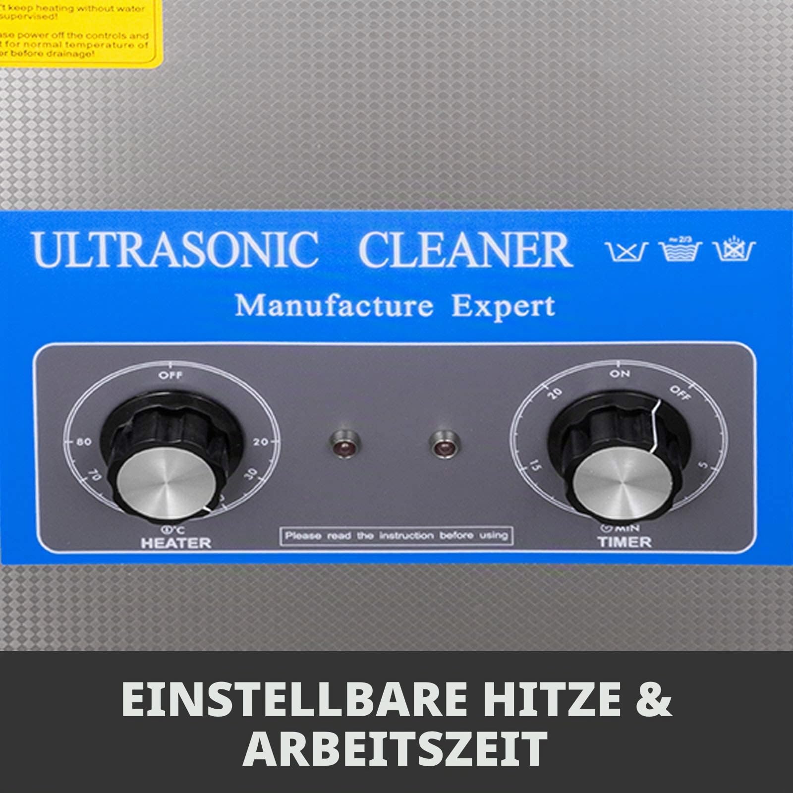 VEVOR Ultraschallreiniger mit Heiztimer, professionell, Ultraschallreiniger 220 V, Ultraschallreiniger aus Edelstahl 40 kHz zur Reinigung von Ringen, Brillen, Instrument