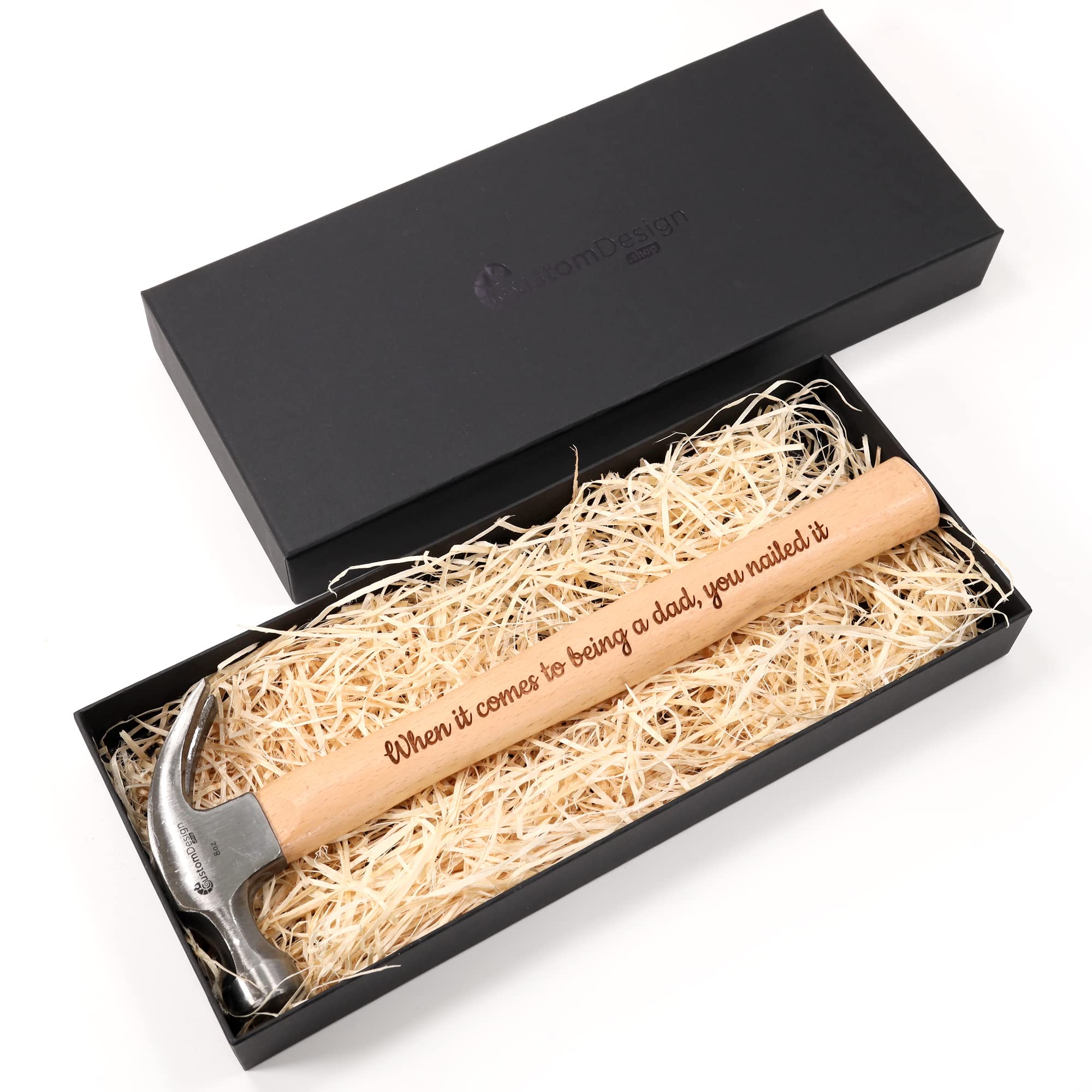 Martello personalizzato + scatola regalo | Crea un regalo davvero unico | Inciso al laser | Ottima idea regalo per compleanno, anniversario, padre e San Valentino