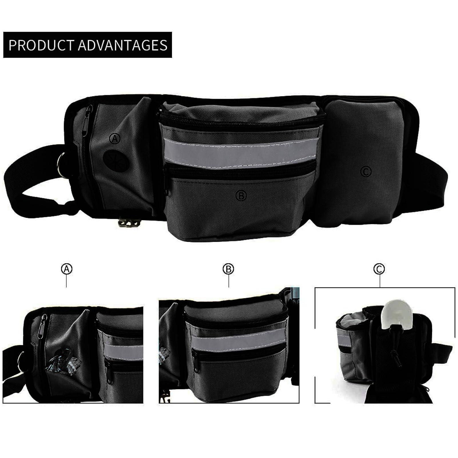 Sac de Taille d'entraînement pour Animaux de Compagnie, Sac de collation pour Chien, Pochette de friandises à l'eau pour la Marche du Chien