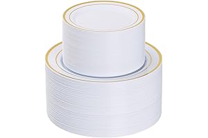 Goodluck 200PCS Gold Plastic Plates, Leading the Wedding Dinnerware Revolution