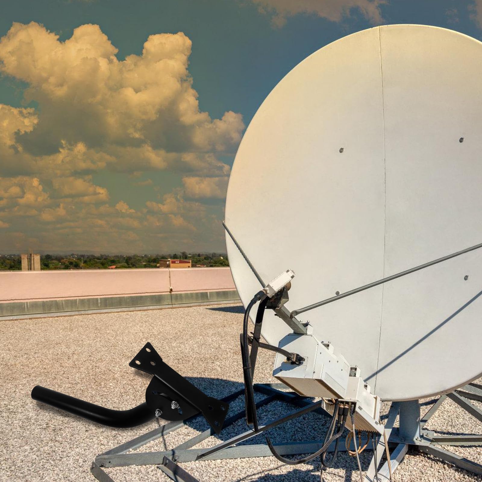 Kit de Montaje Portátil Ajustable para Antena RV, Hierro Negro