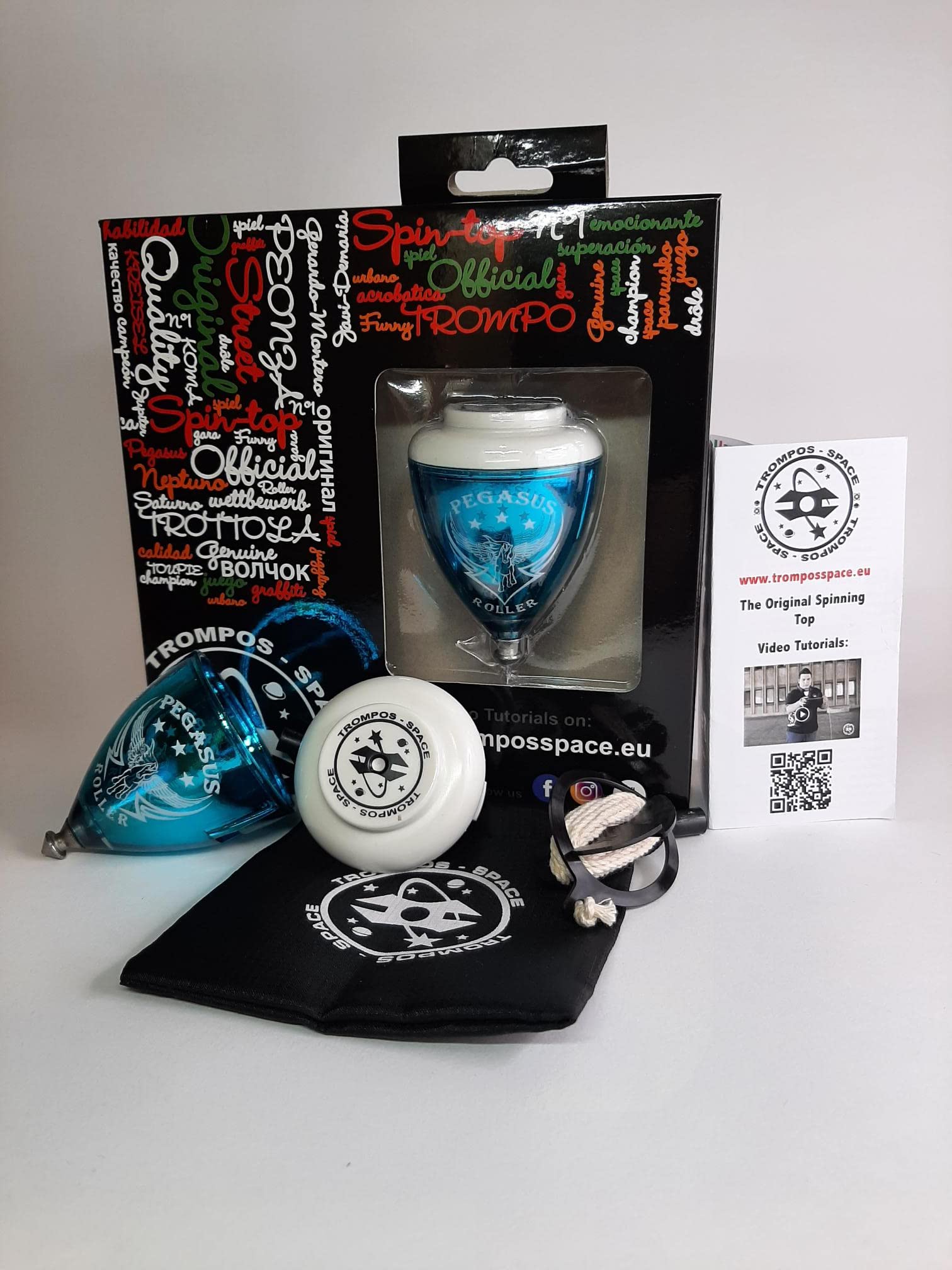 Trompos Space Pegasus Roller Verde + Corda Regalo - Trottola Professionale Gerardo Montero Y Javi De María