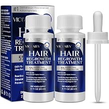 5% Minoxidil for Men and Women, Hair Growth Biotin Serum, Hair Beard Regrowth Treatments, Extra Strength Hair Loss to Regrow Thicker, Topical Solution, 2 Months Supply, Dermatologist Recommended