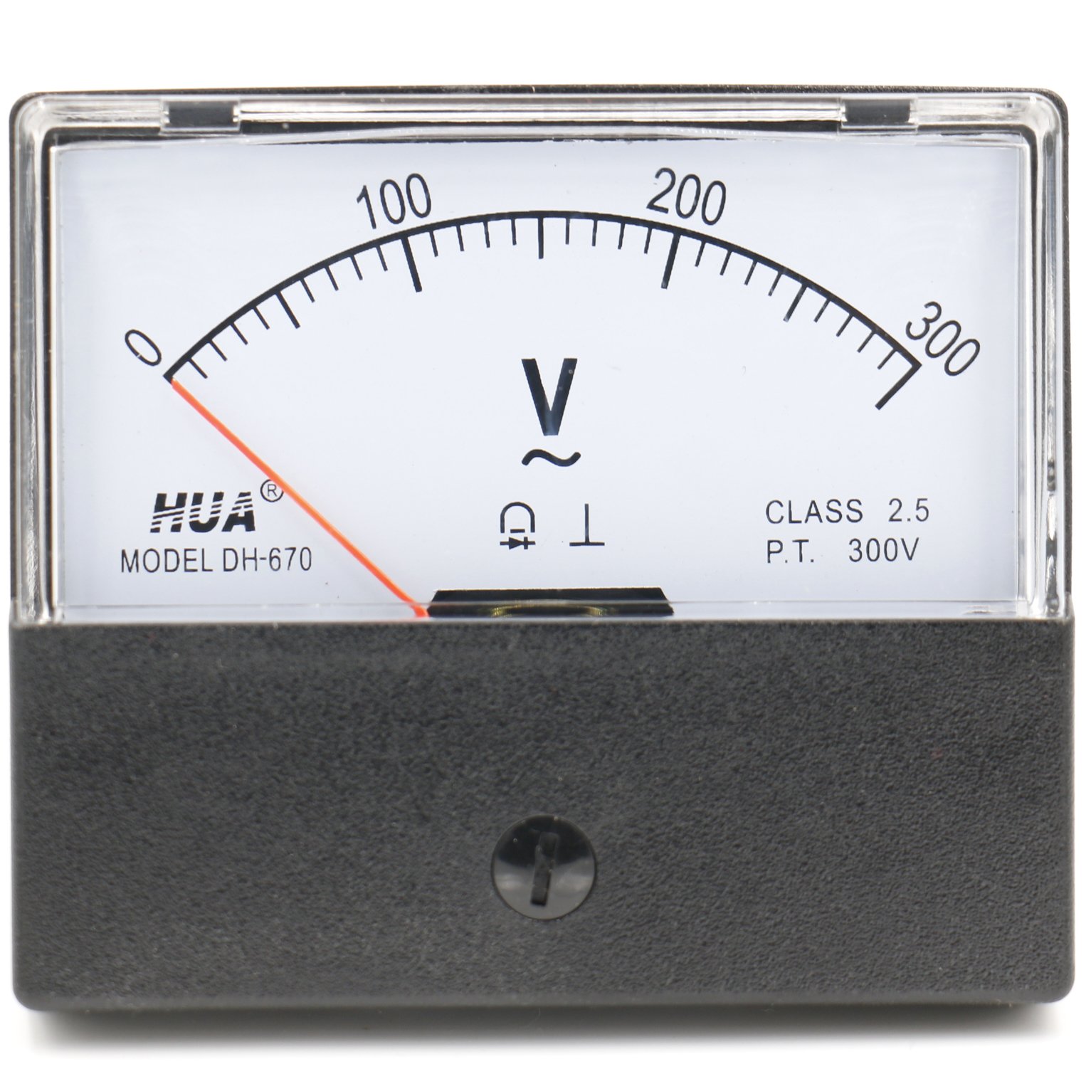 HeschenDH-670 AC 300 V Class 2.5 Rectangle Analog Panel Volt Voltage Meter Voltmeter