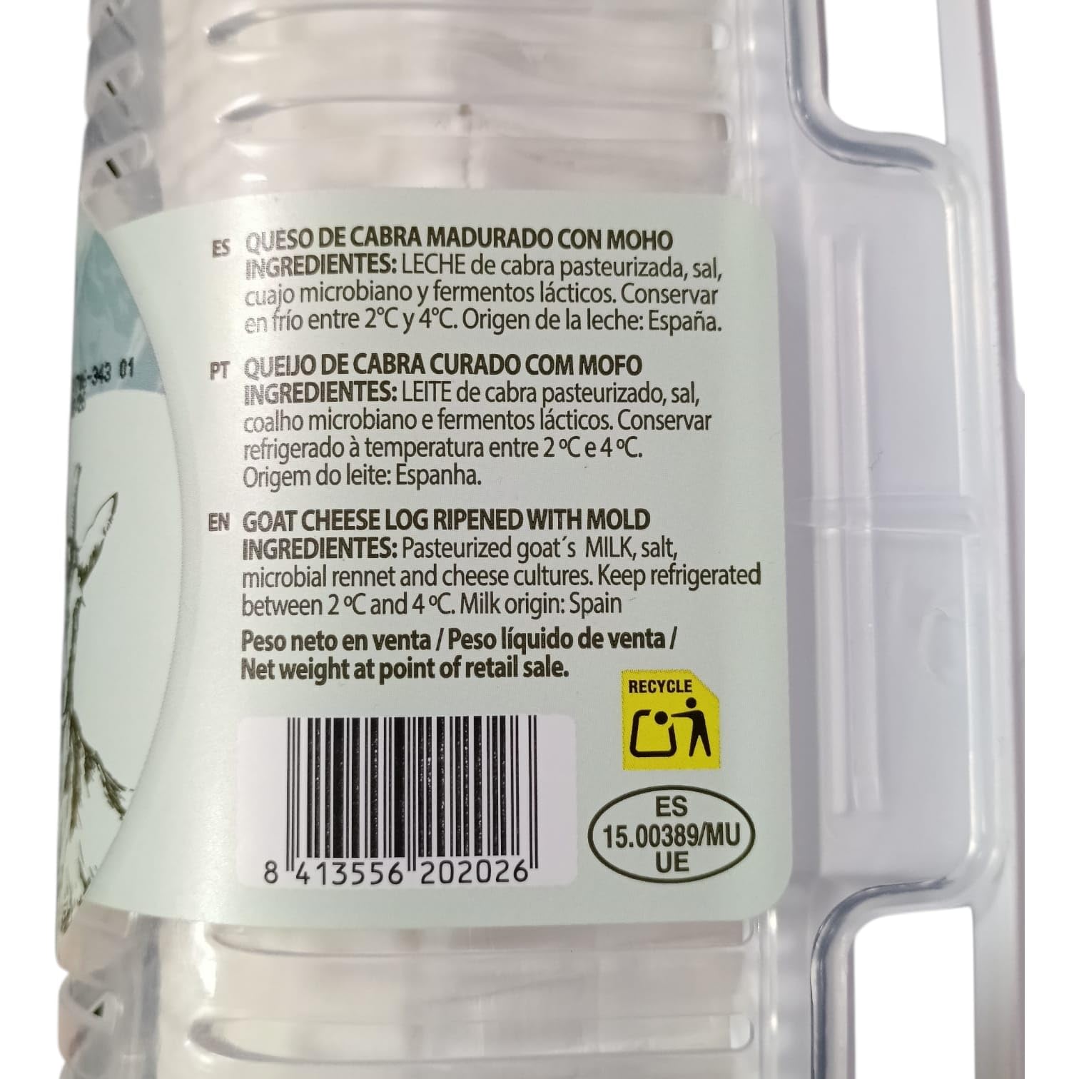 Queso Rulo de Cabra 100% Madurado La Fuente – Formato 1 Kg – Queso de Cabra Gourmet – Ideal para Ensaladas, Tostas y Hamburguesas