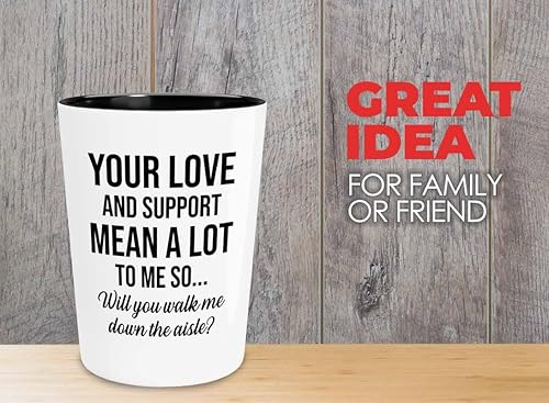 Miniatura 2 de Vaso de chupito de propuesta de novia de 1.5 onzas, significa mucho para mí, regalo de propuesta para papá, padrastro, abuelo, padre, caminar por el