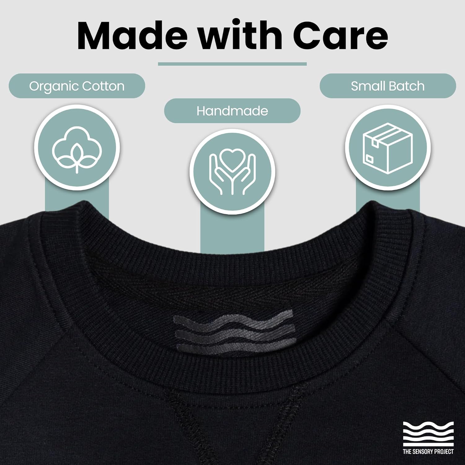 THE SENSORY PROJECT CloudCalm Crew Sweatshirt – Ultra-Soft Organic Cotton Durable Sweater for Infants to Toddlers - Image 5