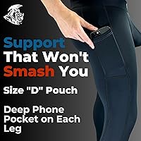 Vista 4 de Real Men ABCD Pouch Compression Pants Men- 1, 2 & 3 Pack, Mens Leggings, Yoga Pants, Tights, Base Layer Men Cold Weather