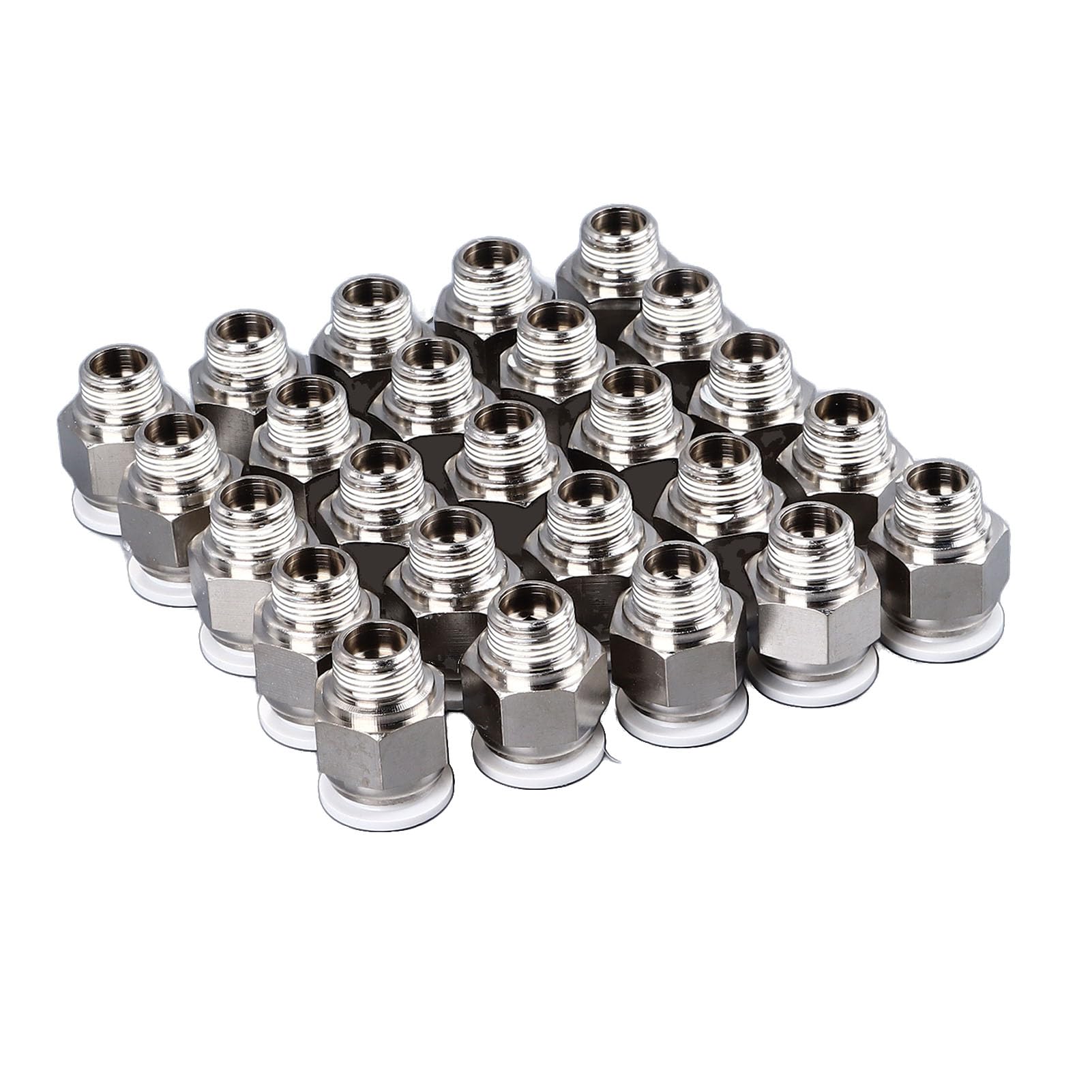 Connettore Rapido con Tubo Pneumatico, Connettore Rapido con Tubo Pneumatico 25 Pcs, Raccordo del Tubo Filettato per Perdite per l'automazione, Componenti Meccanici