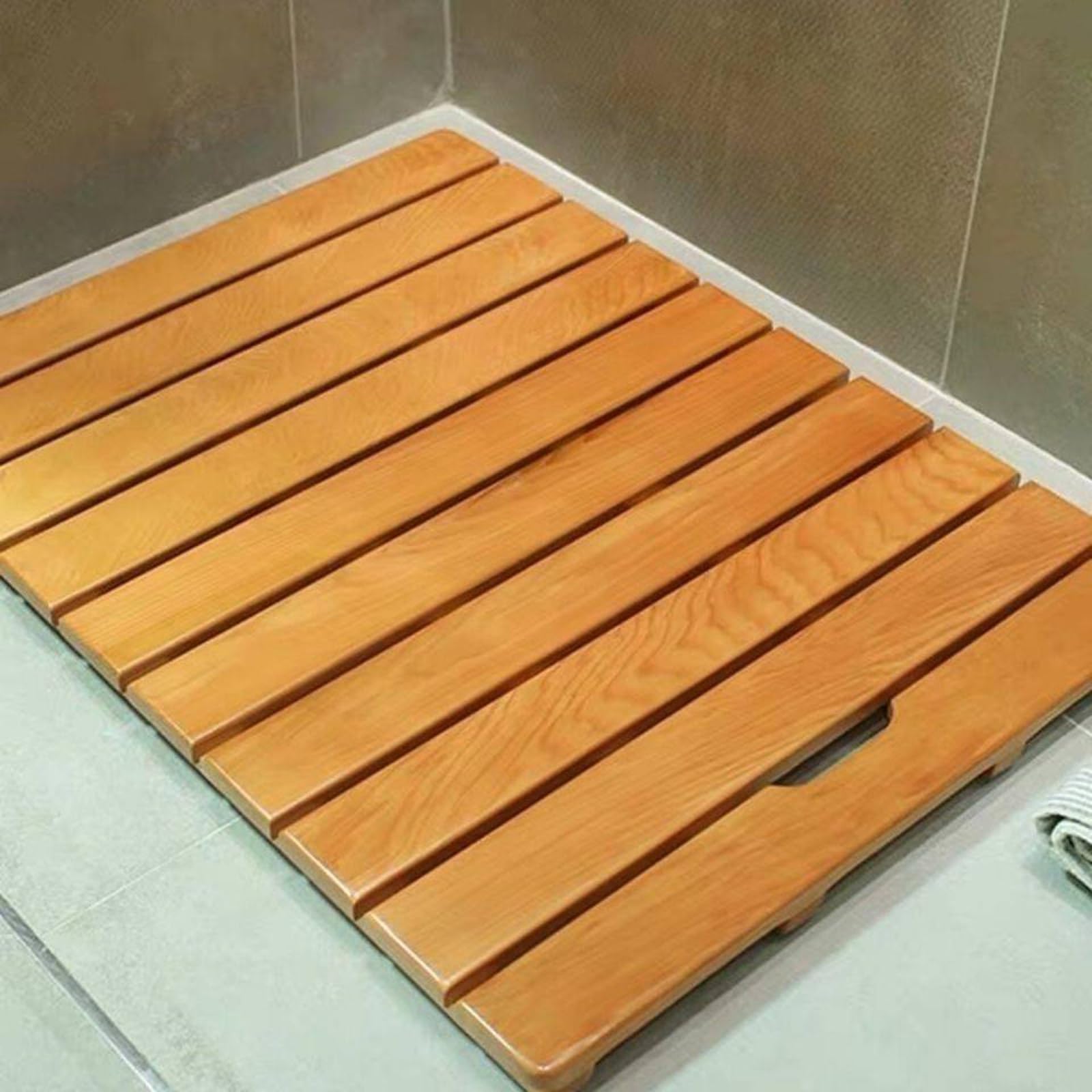 30x60cm,50x70cm,70x100cm,Alfombra De Baño De Madera Antideslizante, Superficie Lisa De Drenaje Rápido, Alfombrillas De Cocina, For Ducha De Lujo(40x60cm)