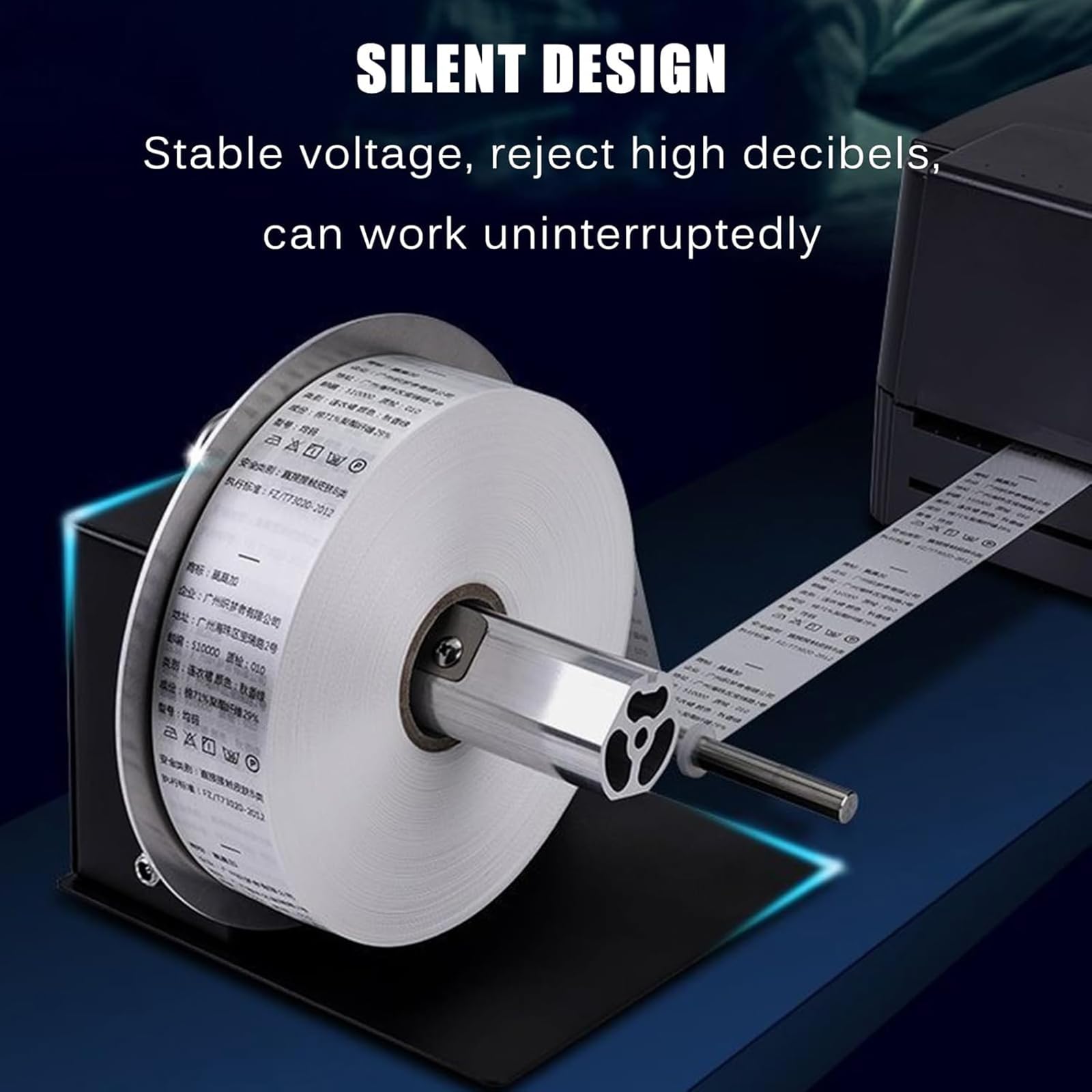 Riavvolgitore automatico di etichette, riavvolgitore etichette, larghezza di riavvolgimento 20-110mm, diametro 180mm, velocità 1-8 pollici/s per una gestione efficiente delle etichette