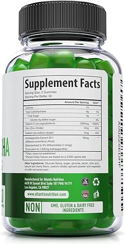 Miniatura 3 de Gomitas Supergreens & Ashwagandha – Ashwagandha promueve la calma y mejora el sistema inmunológico – Deliciosas superverduras con espinaca, brócoli,